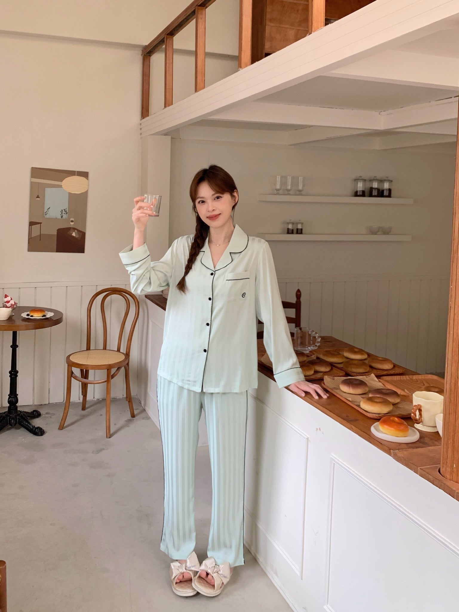 Chillday Long Pajama Set - Baby Green