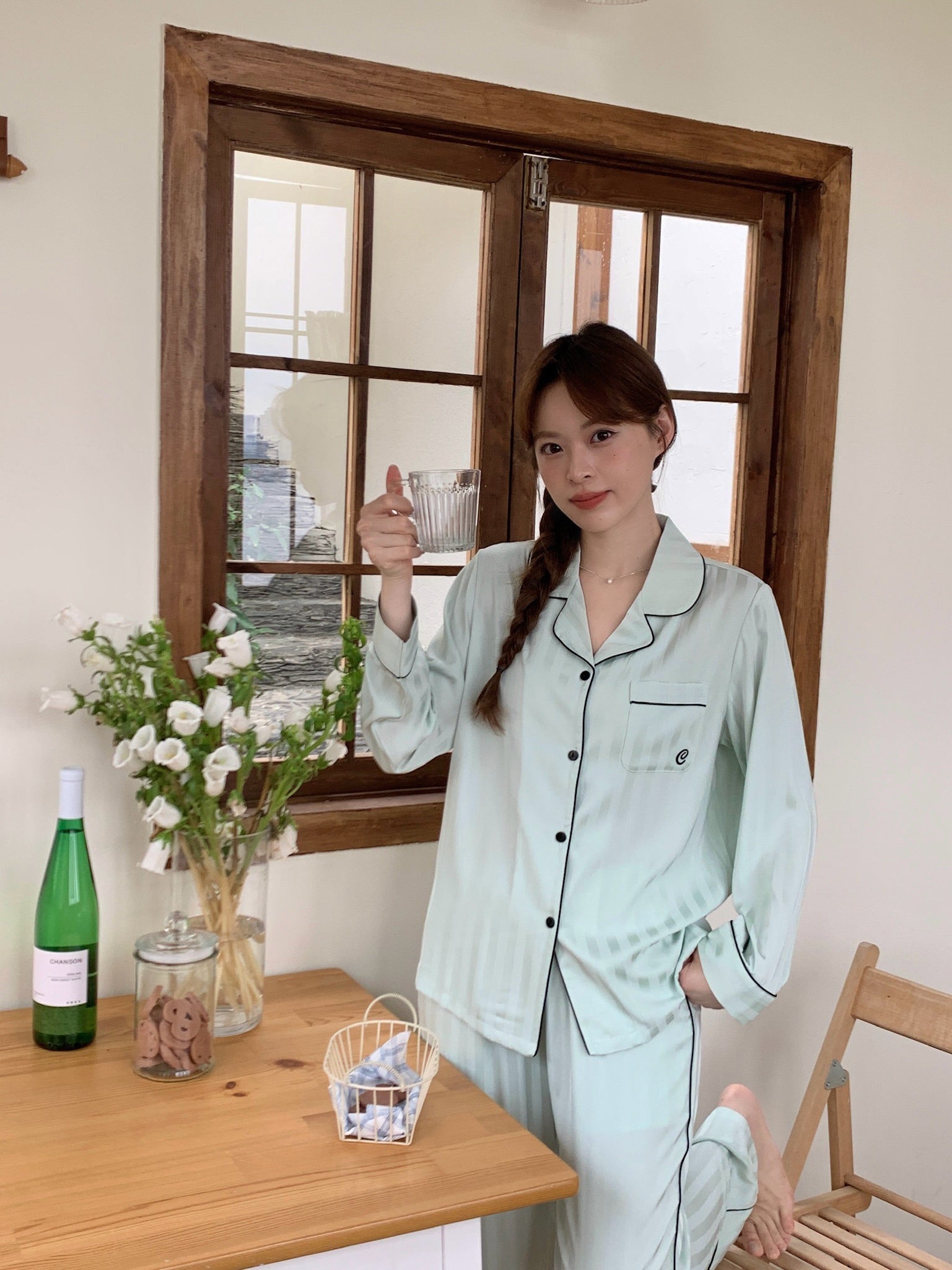 Chillday Long Pajama Set - Baby Green