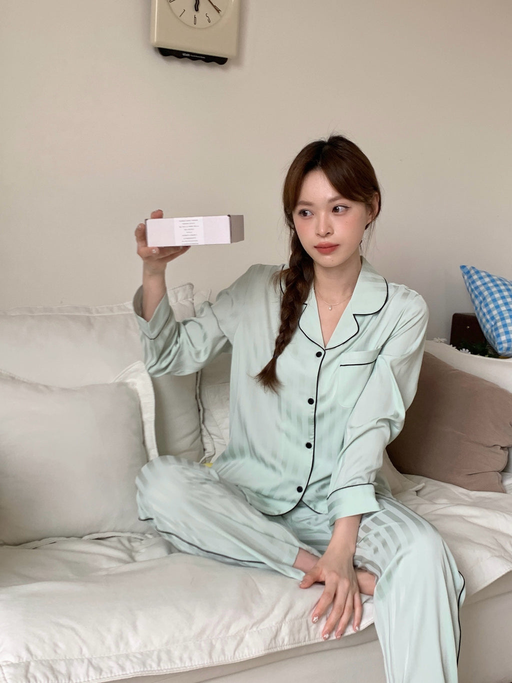 Chillday Long Pajama Set - Baby Green