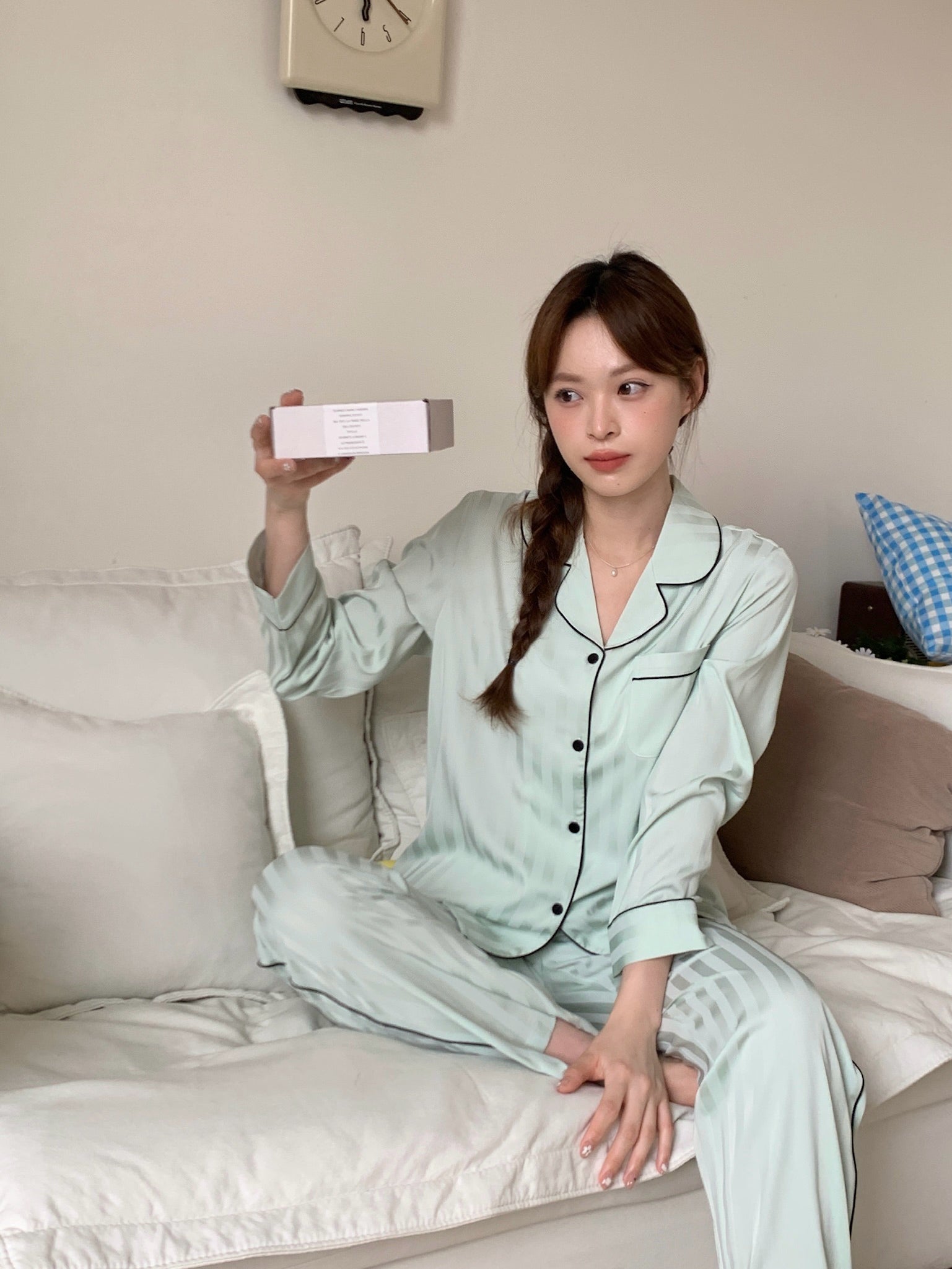 Chillday Long Pajama Set - Baby Green