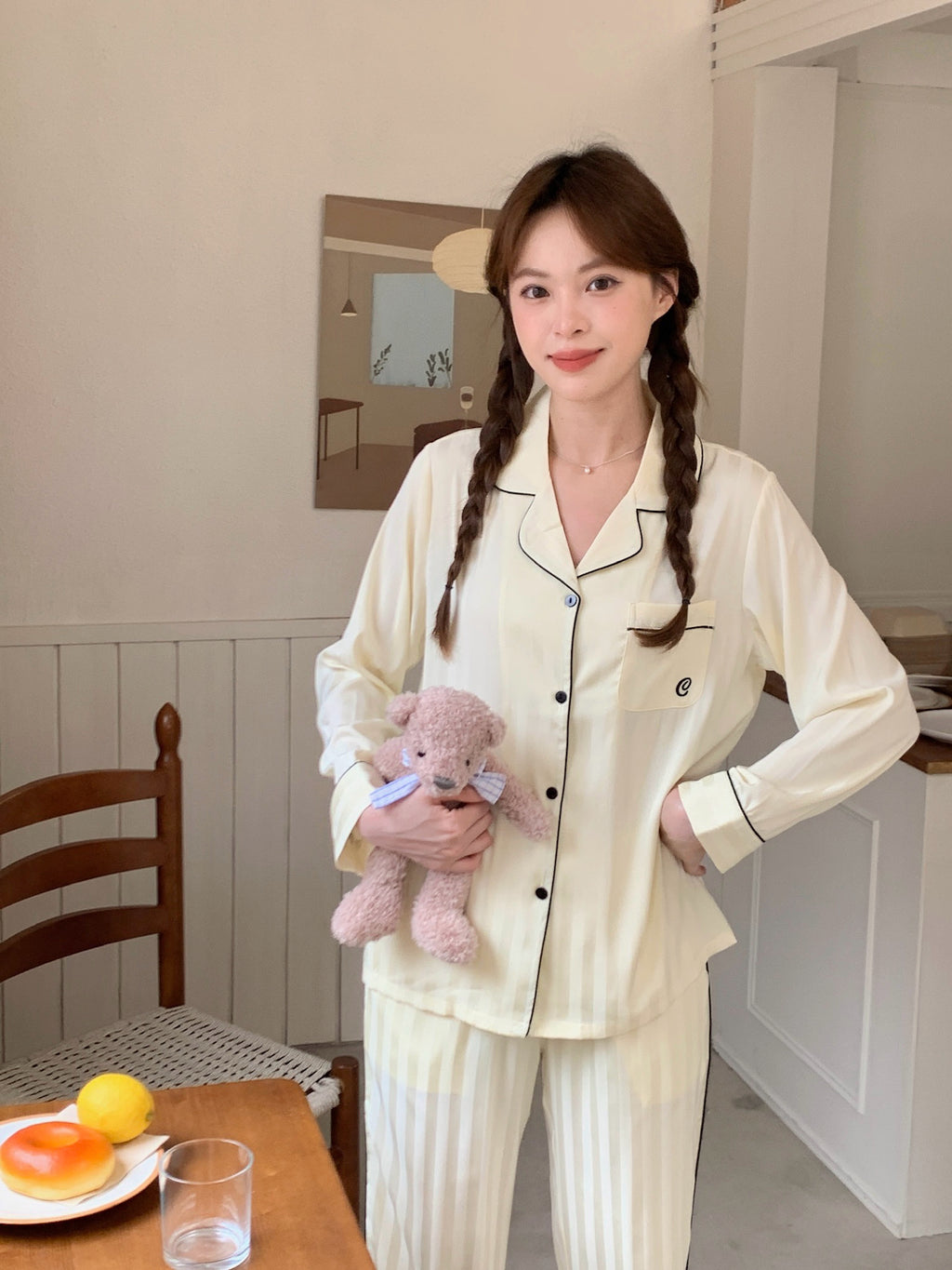 Chillday Long Pajama Set - Baby Yellow