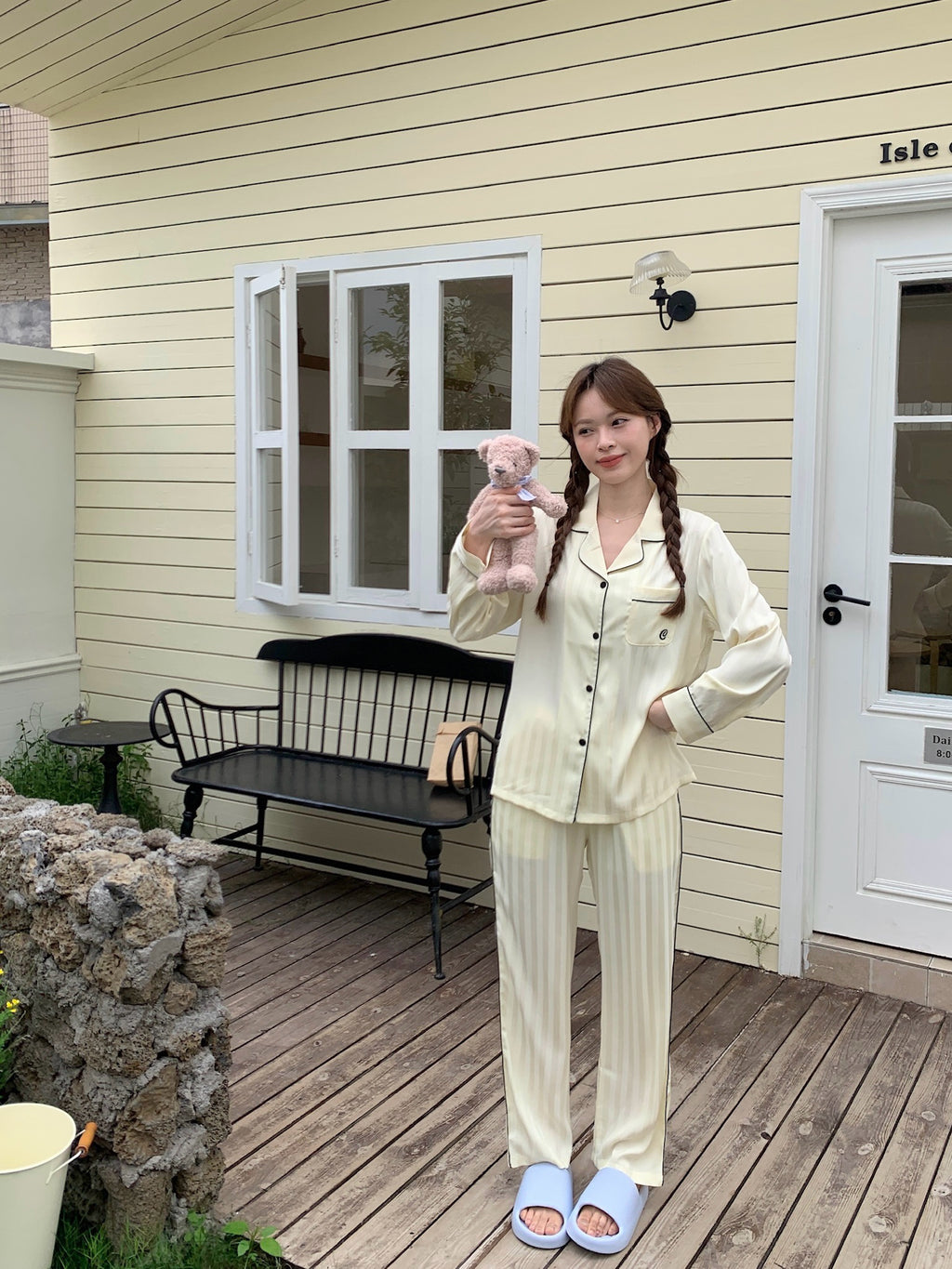 Chillday Long Pajama Set - Baby Yellow