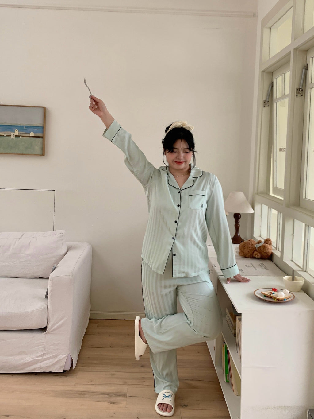 Chillday Long Pajama Set - Baby Green
