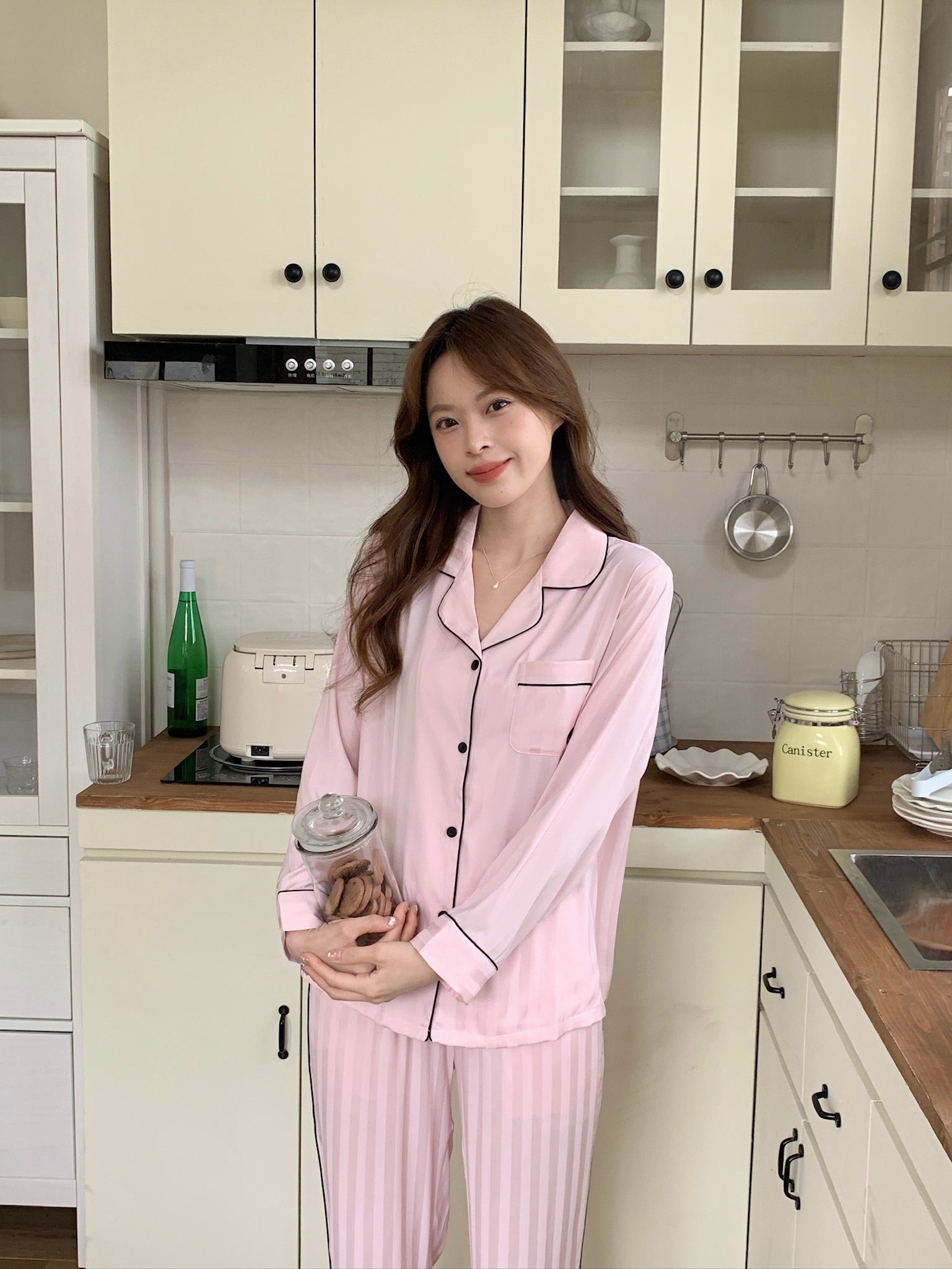 Chillday Long Pajama Set - Pink