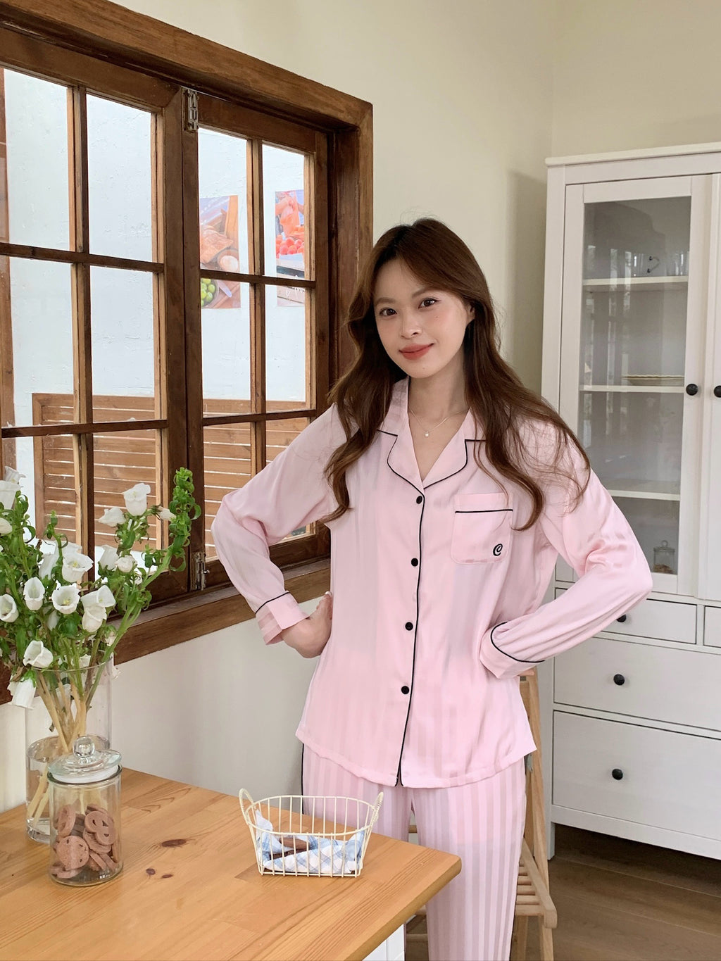 Chillday Long Pajama Set - Pink