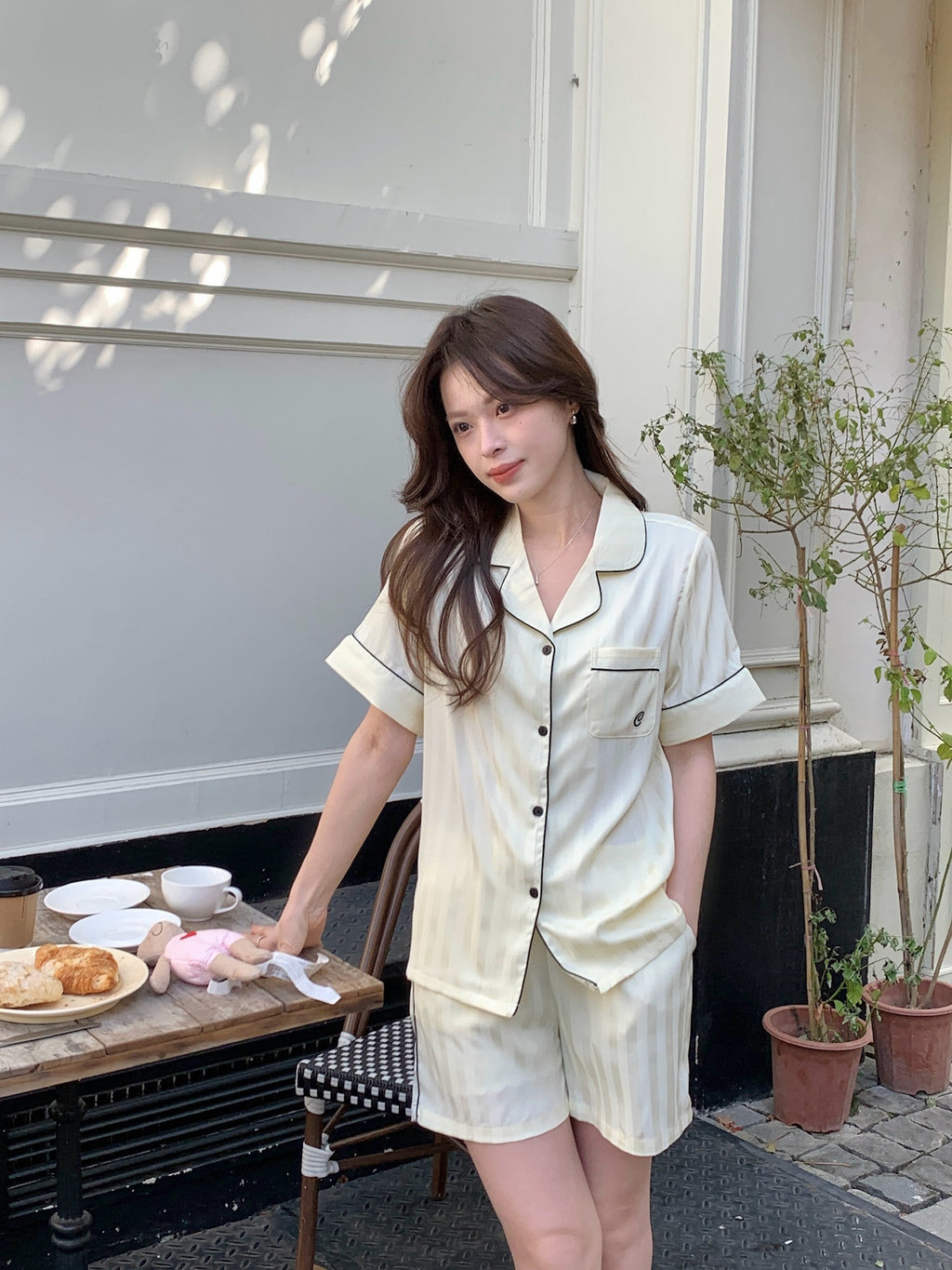 Chillday Short Pajama Set - Baby Yellow