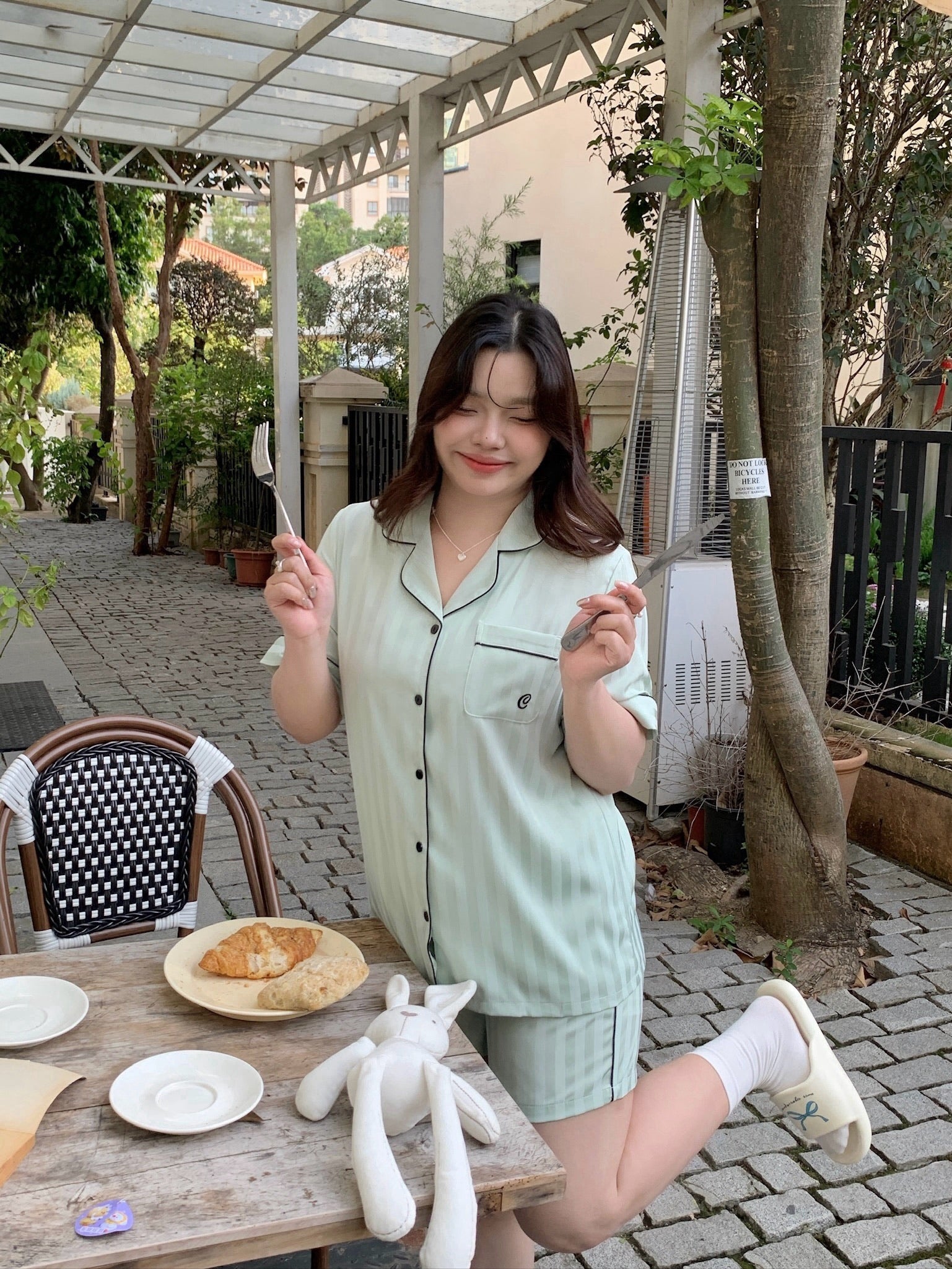 Chillday Short Pajama Set - Baby Green