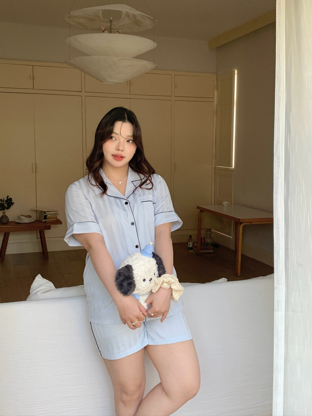 Chillday Short Pajama Set - Baby Blue