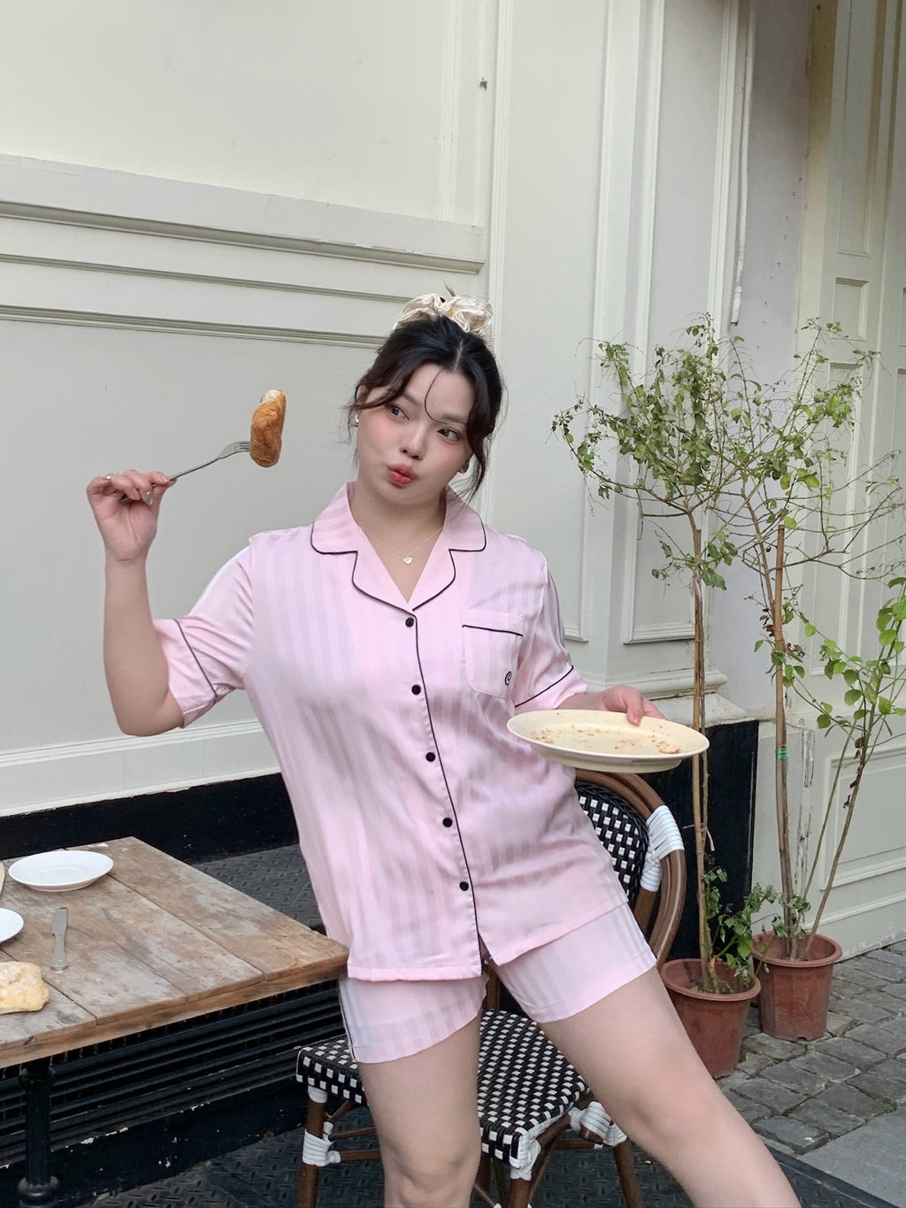 Chillday Short Pajama Set - Pink