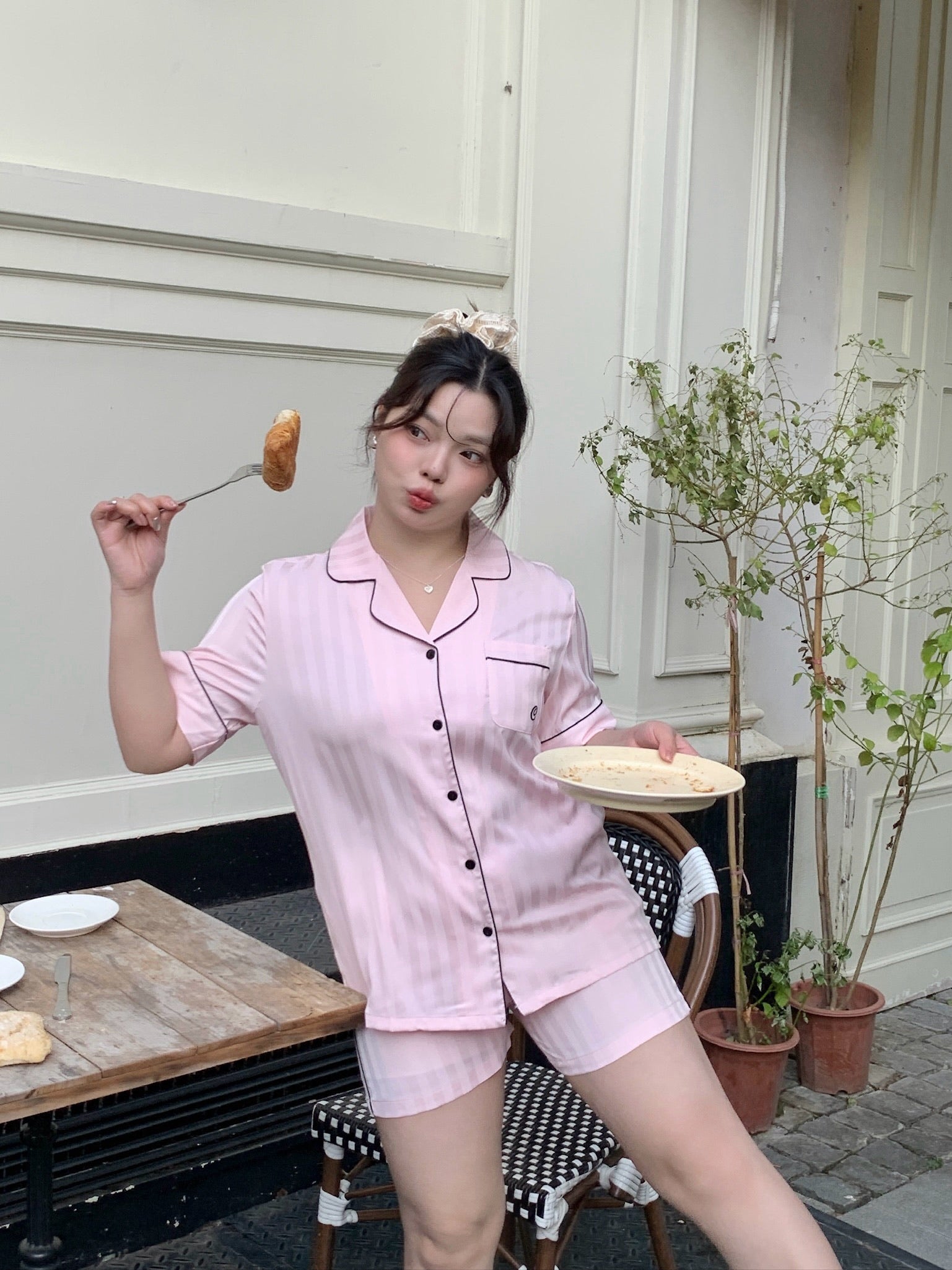 Chillday Short Pajama Set - Pink