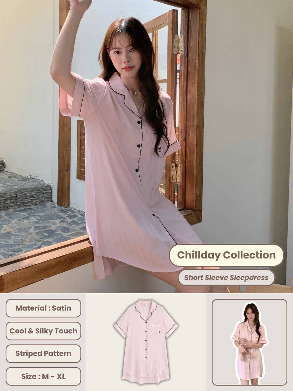 Chillday Sleepdress - Pink