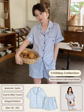 Chillday Short Pajama Set - Baby Blue